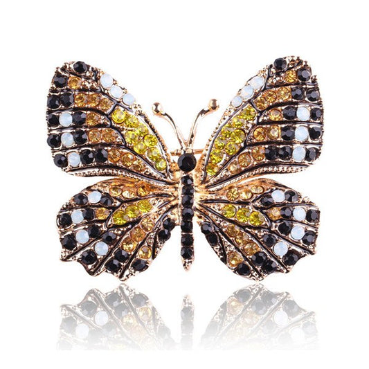 Spilla farfalla strass nuziale
