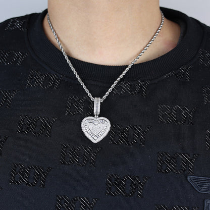 Pendente cuore zircone