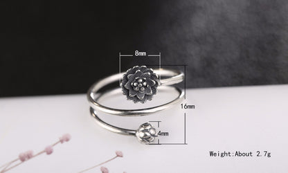 Anello loto argento personalizzabile