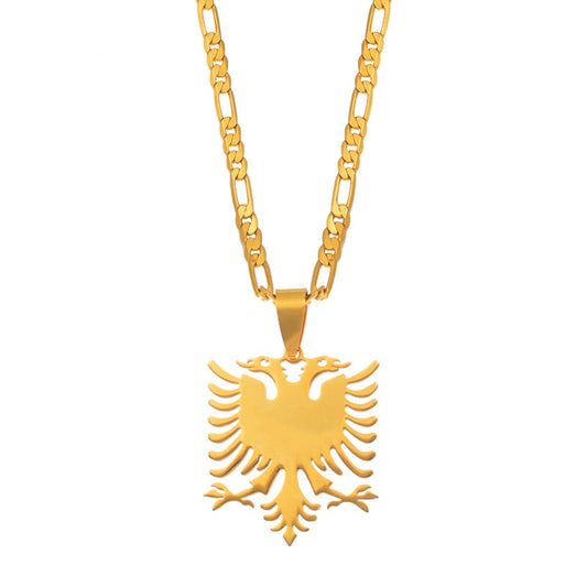 Collana aquila albanese con mappa