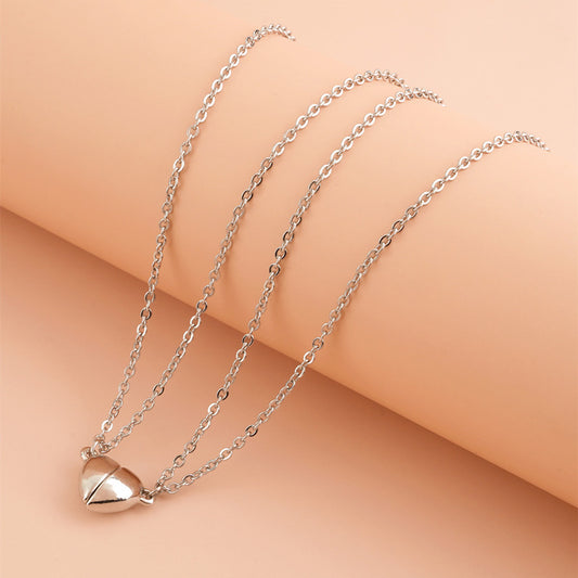 Collana cuore magnetico acciaio