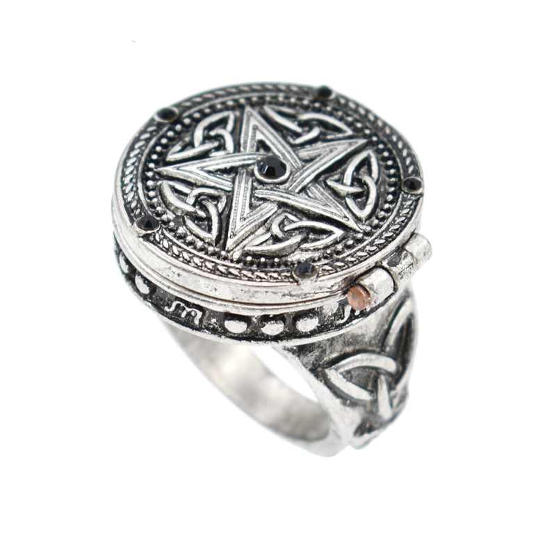 Anello argento gemma nera