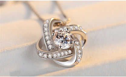 Collana quadrifoglio in argento sterling