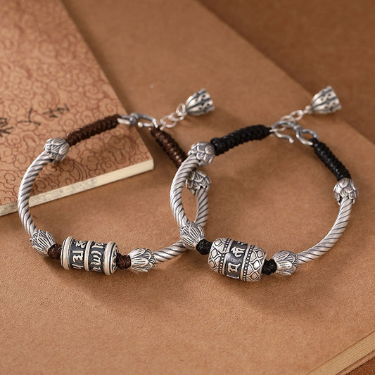 Braccialetto argento intrecciato cuore