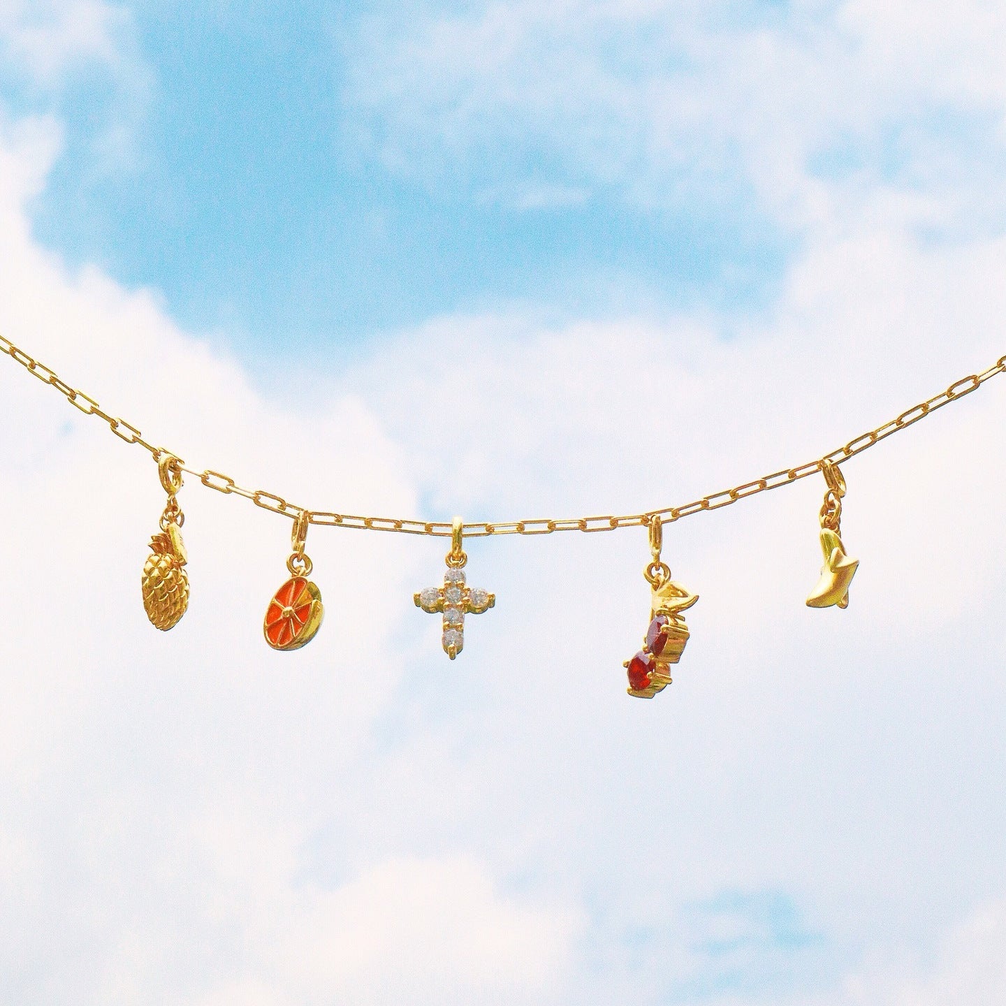 Collana e braccialetto frutta tropicale
