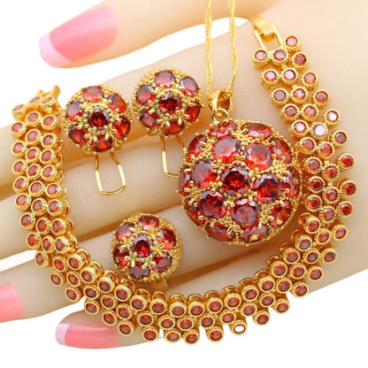 Set 4 gioielli zircone