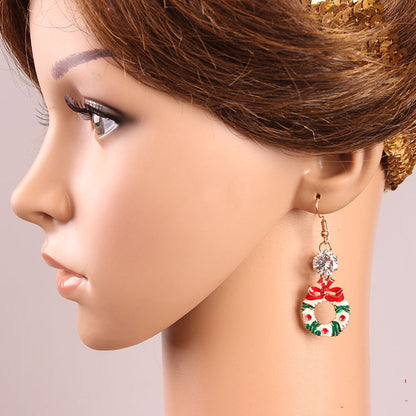 Orecchini natale fiocco corona