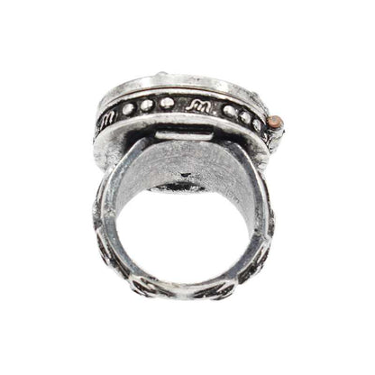 Anello argento gemma nera