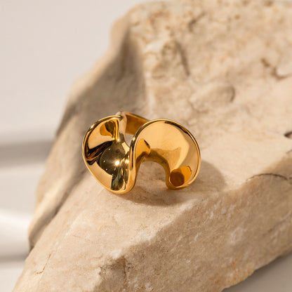 Anello fiore dorato
