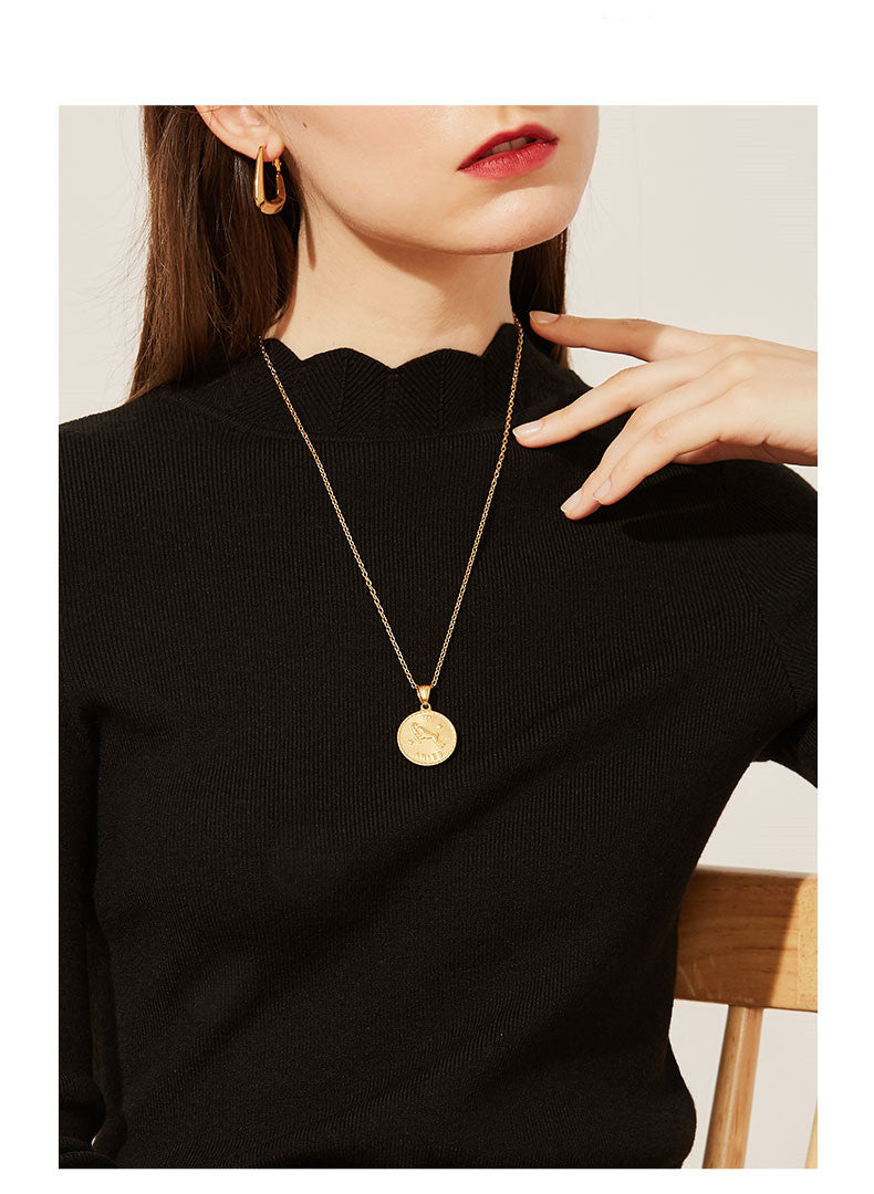 Collana zodiaco moneta