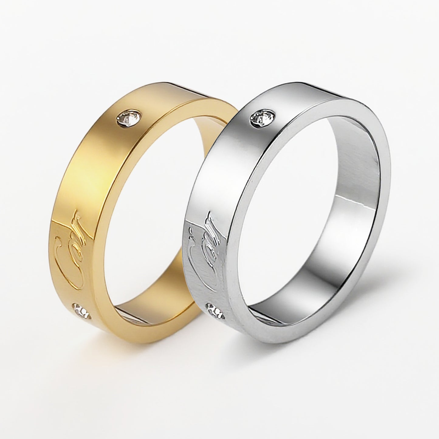 Anello zirconi cubici in fila