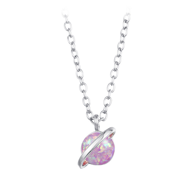 Collana opale pendente pianeta
