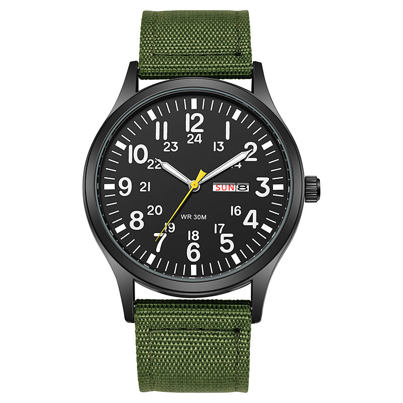 Orologio quarzo cinturino nylon calendario