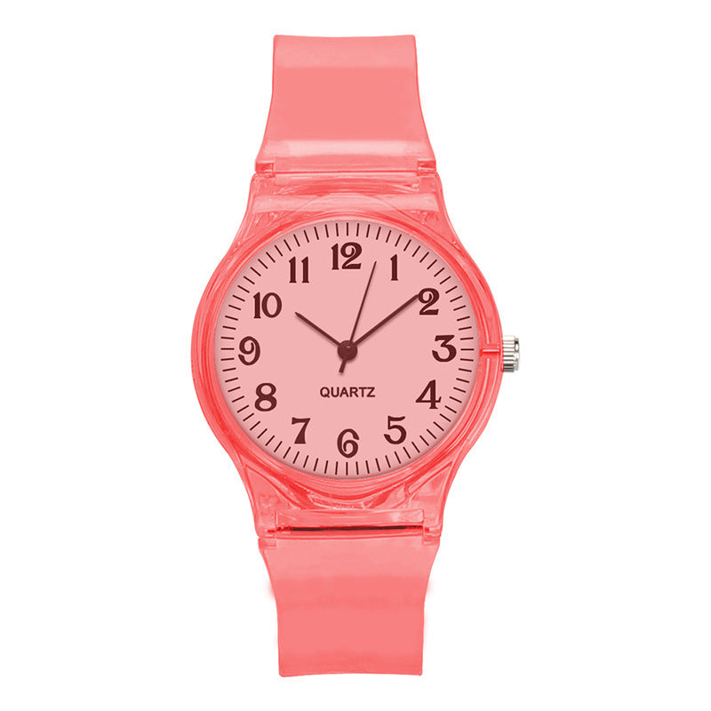 Orologio cinturino trasparente