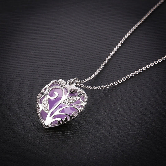 Collana cuore cava luminescente