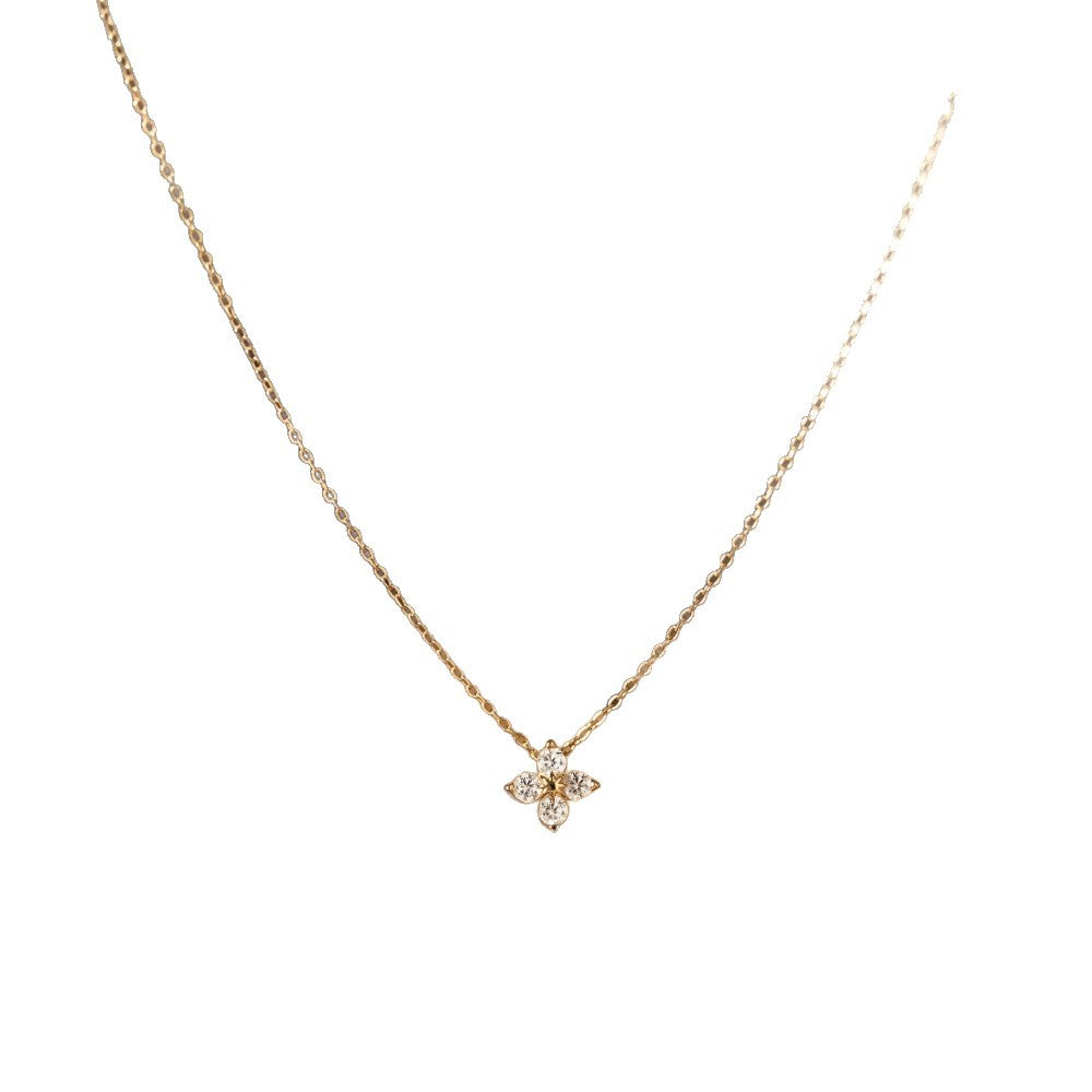 Collana quadrifoglio corta
