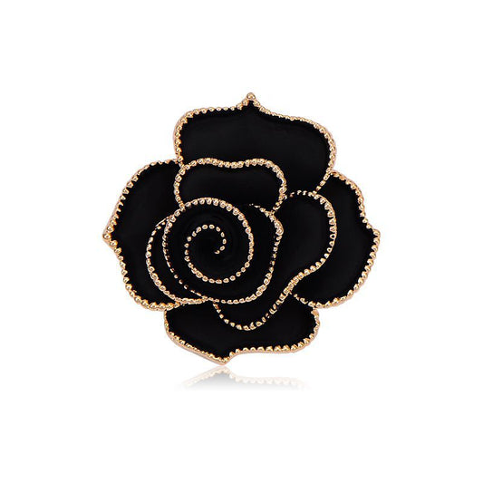 Spilla rosa nera