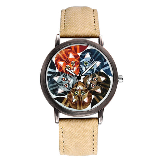 Orologio gatto colorato