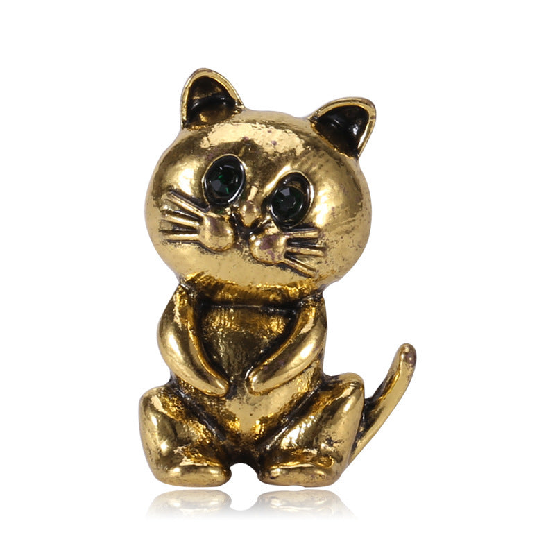 Spilla animale vintage con strass