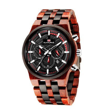 Orologio in legno al quarzo grande