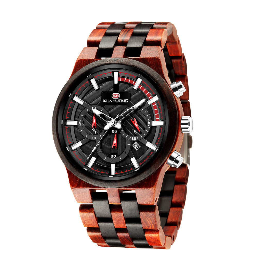 Orologio in legno al quarzo grande
