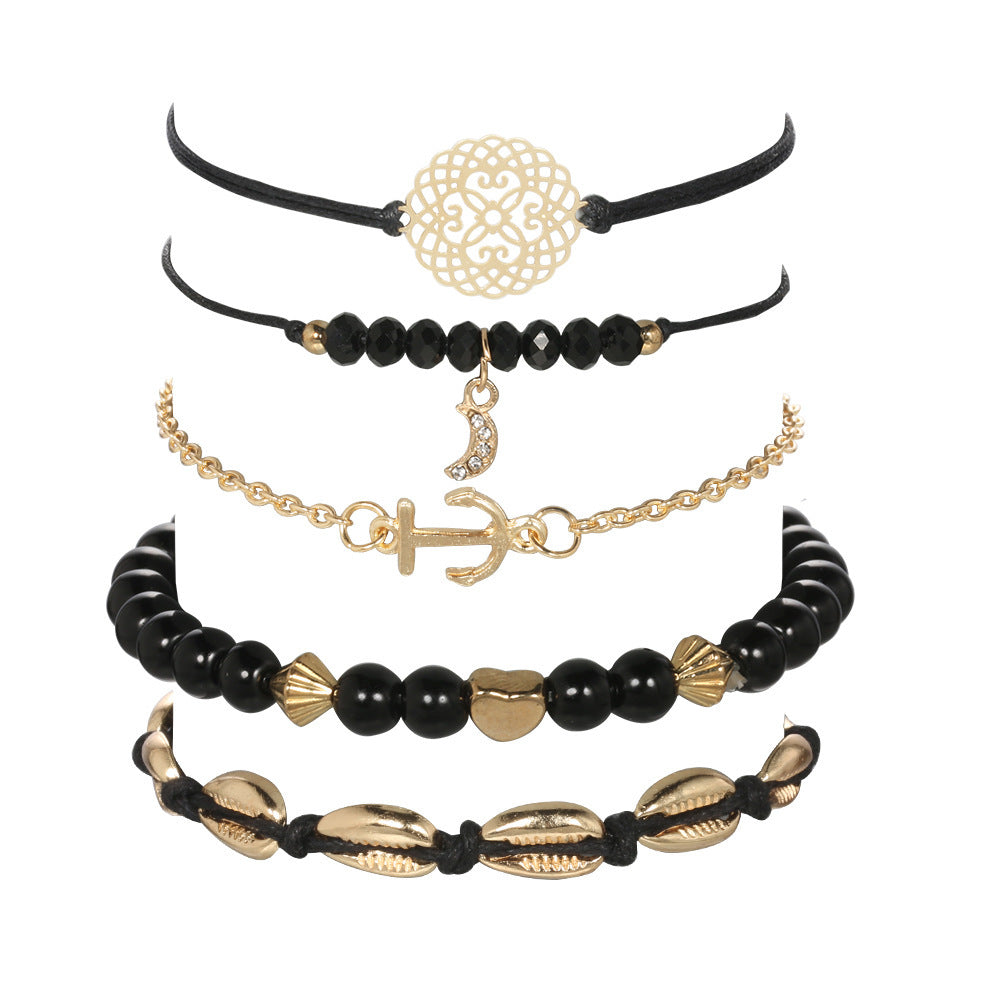 Set 5 bracciali conchiglia