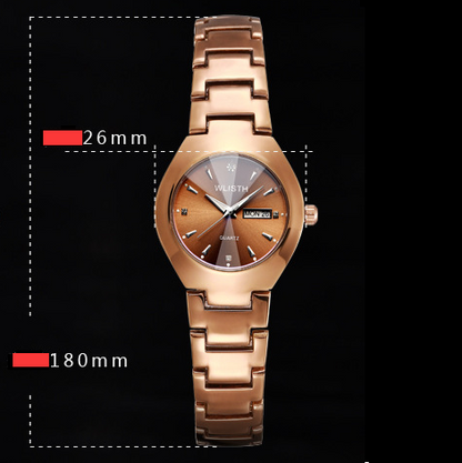 Orologio coppia acciaio luminescente
