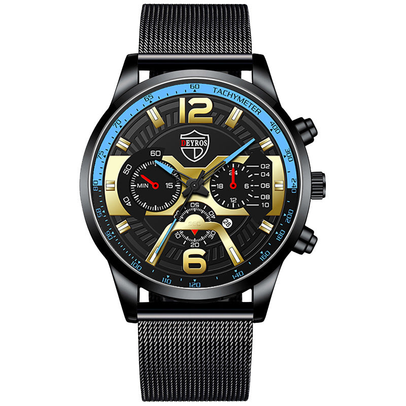 Orologio uomo calendario inox