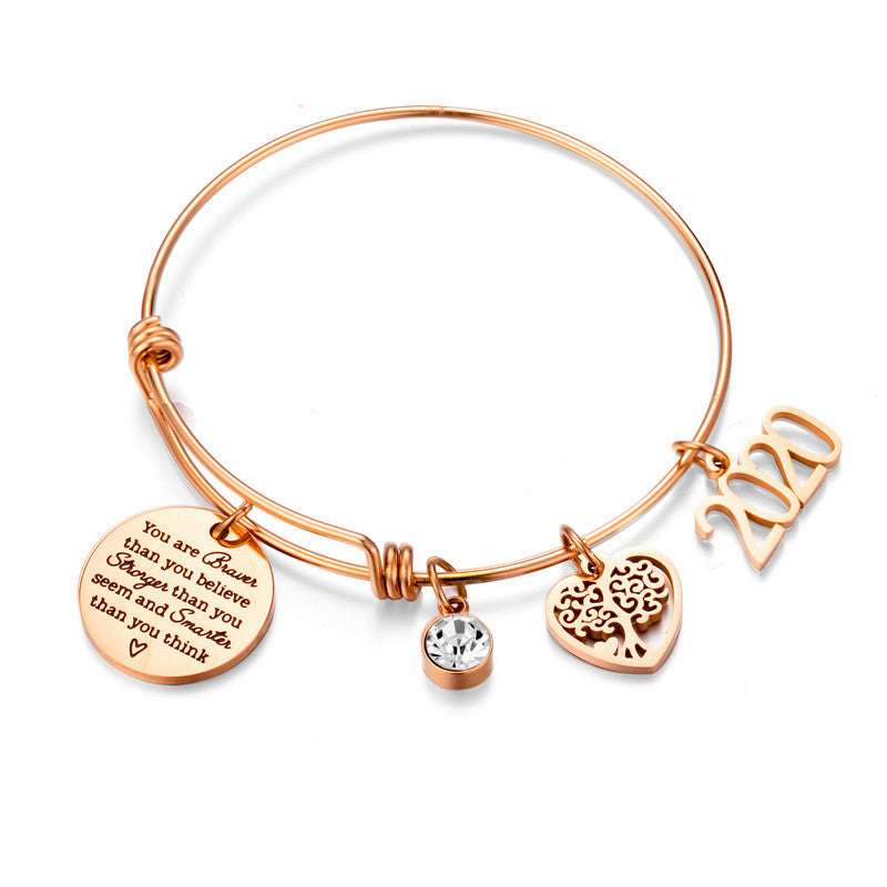 Bracciale targhetta rotonda