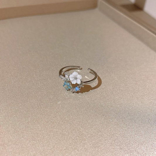 Anello farfalla fiori regolabile