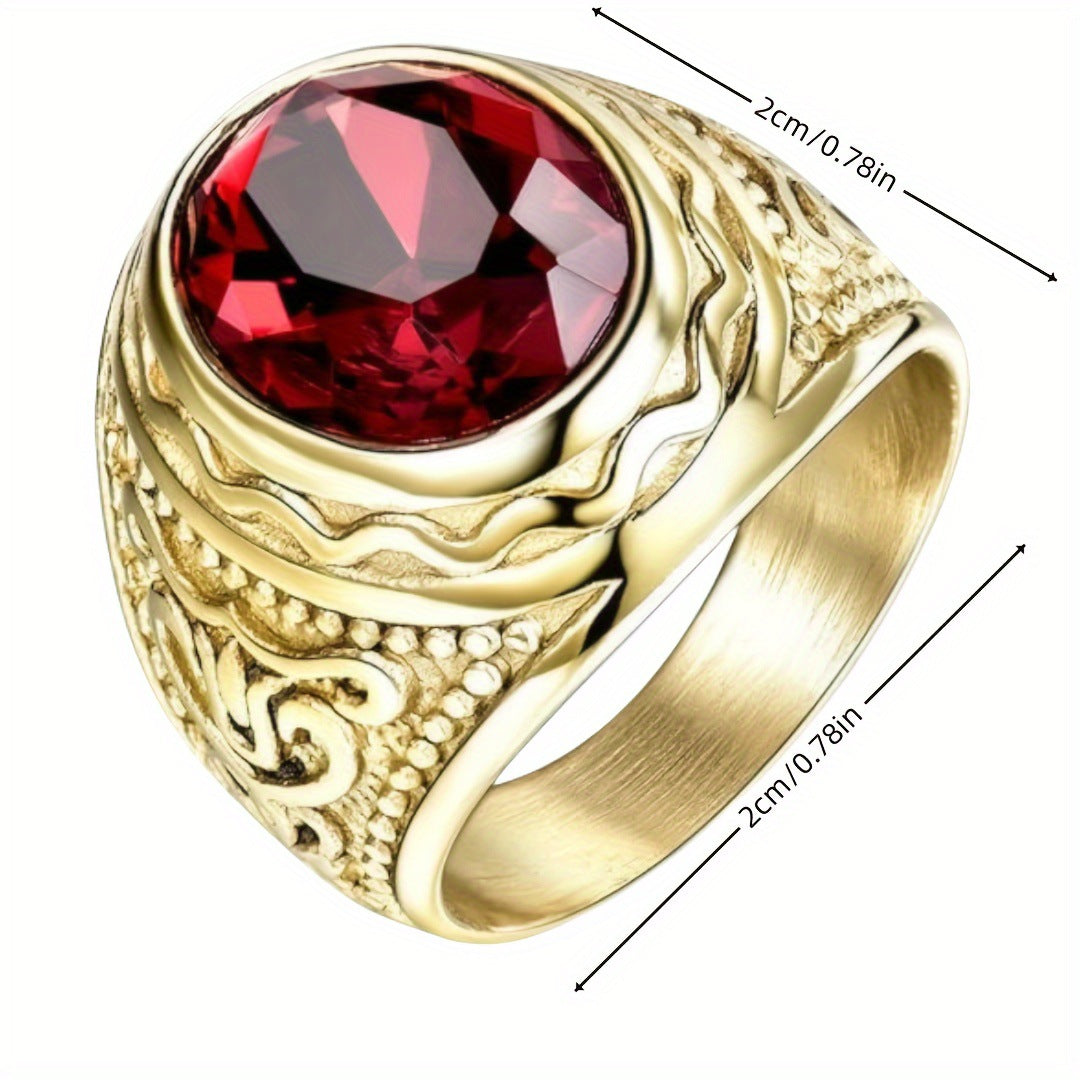 Anello uomo inciso vintage