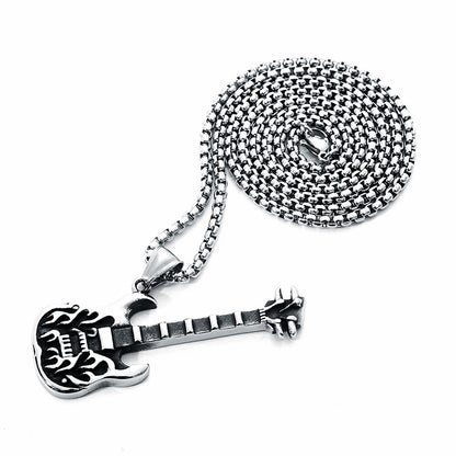 Pendente chitarra acciaio al titanio