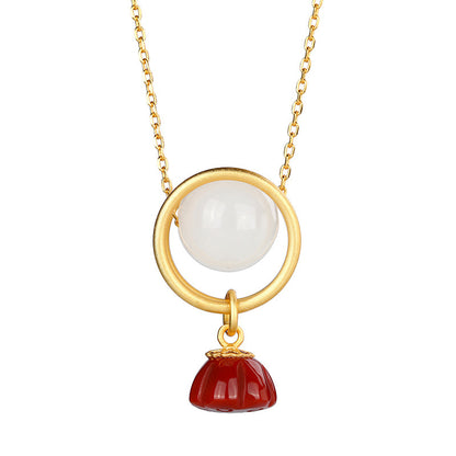 Collana agata rossa loto