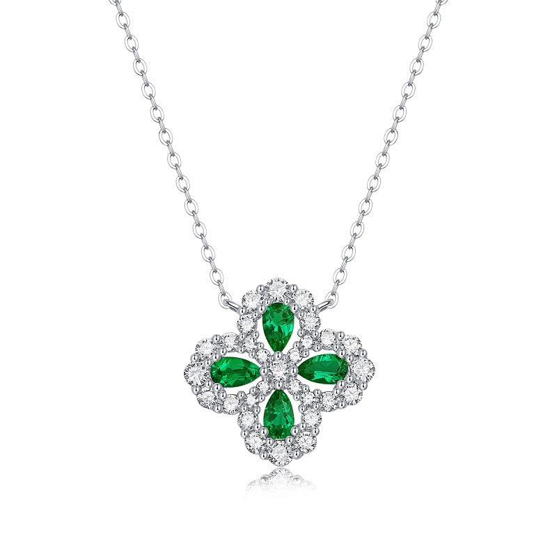 Collana smeraldo argento