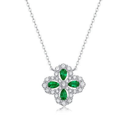 Collana smeraldo argento