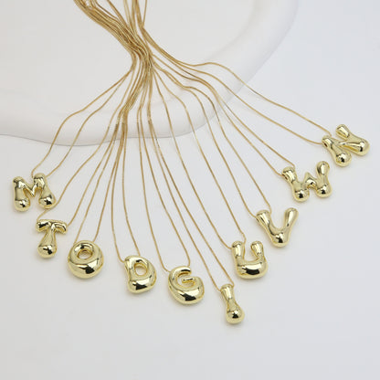 Collana lettera in ottone