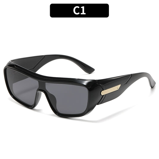 Occhiali da sole retrò oversize monopezzo