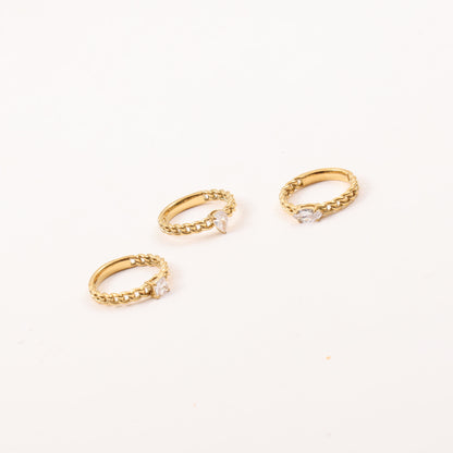 Anello zirconi oro
