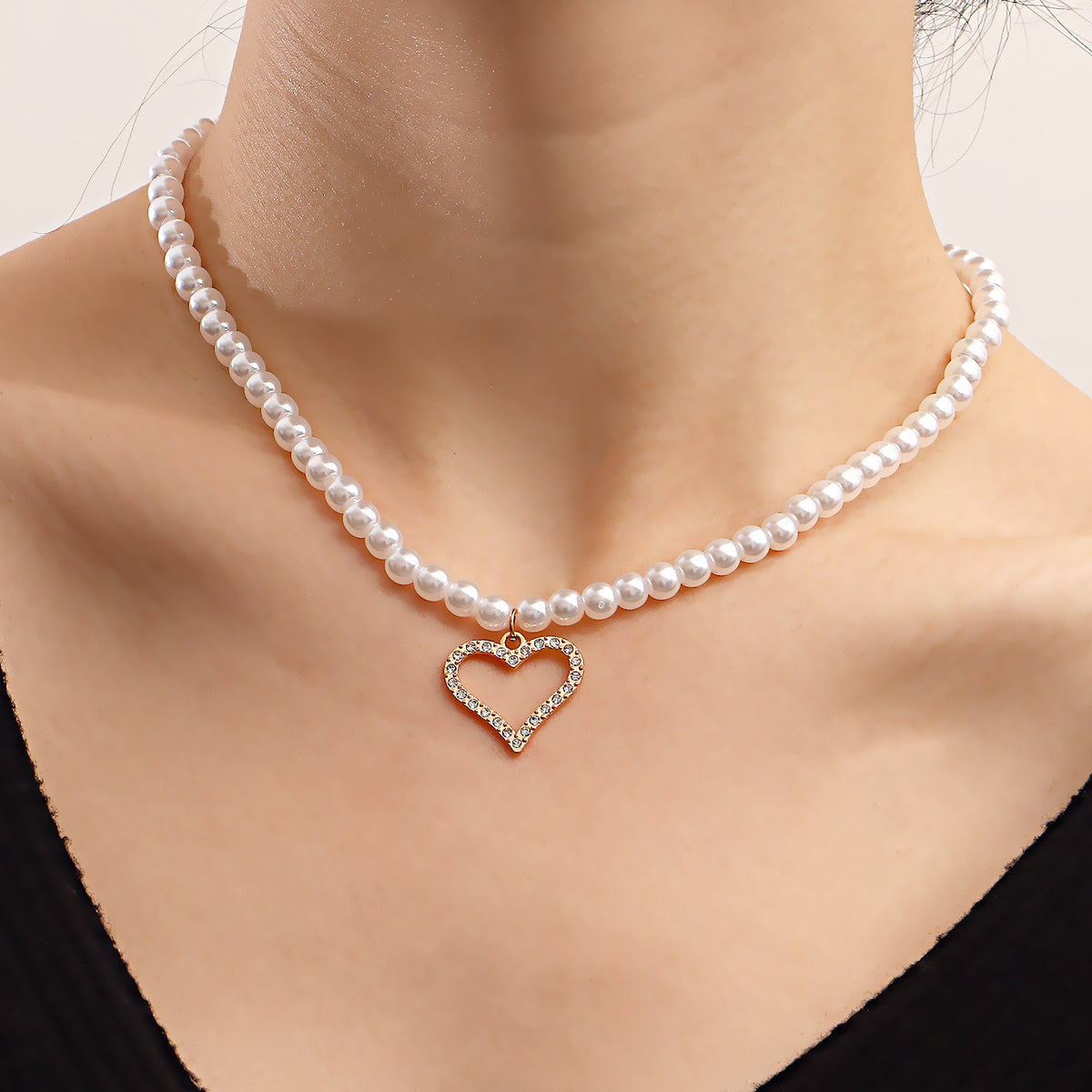 Collana perla barocca cuore