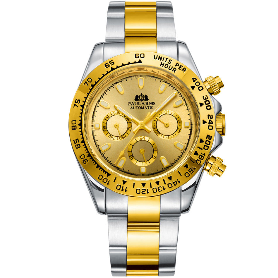 Orologio uomo meccanico acciaio blu