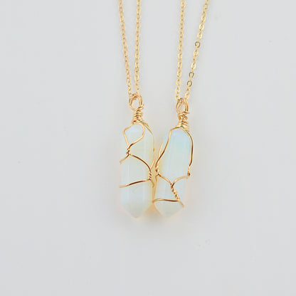 Collana quarzo esagonale
