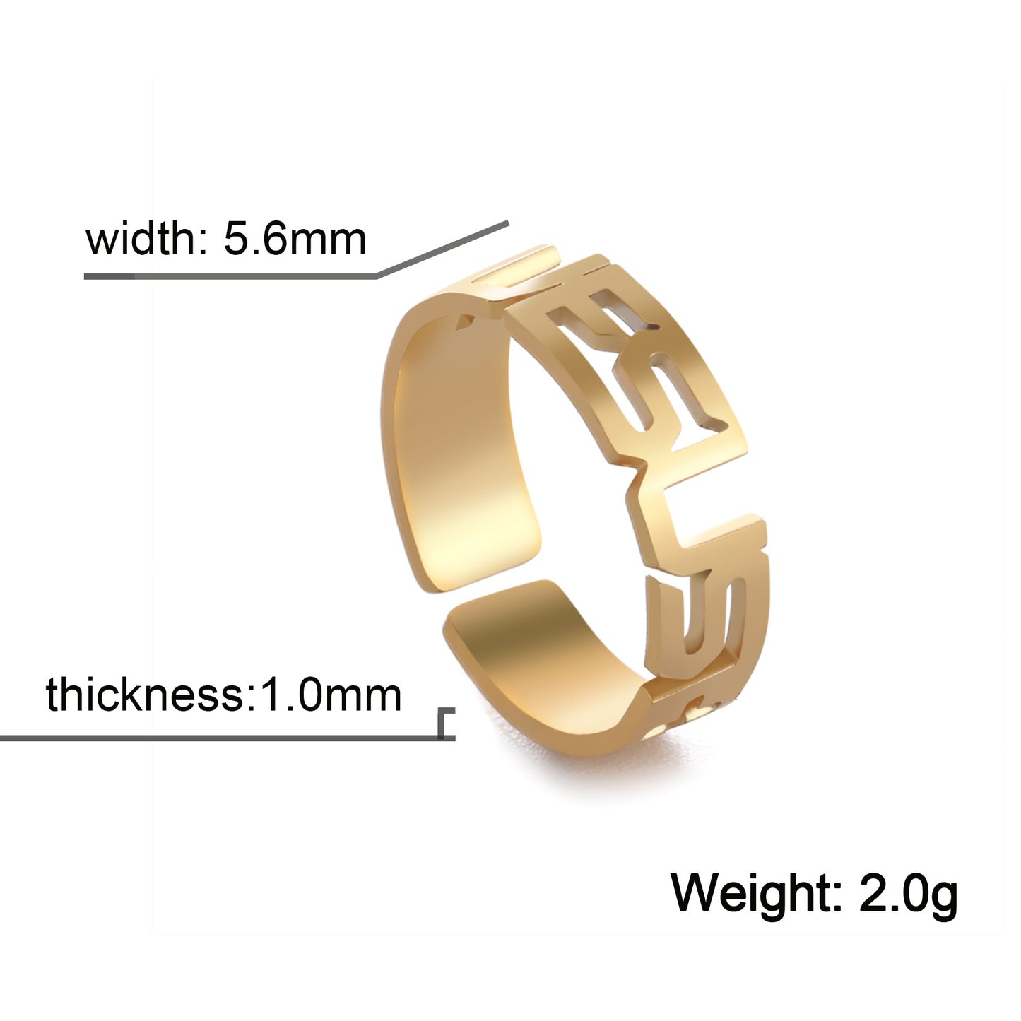 Anello con lettere incise