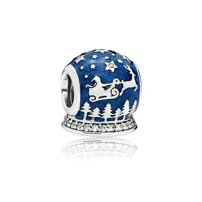 Braccialetto argento perle blu