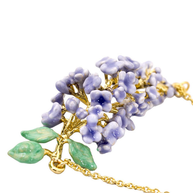 Collana lavanda oro smaltata