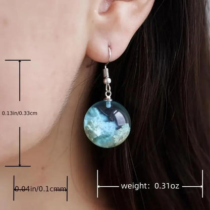 Orecchini sfera trasparente stile Mori