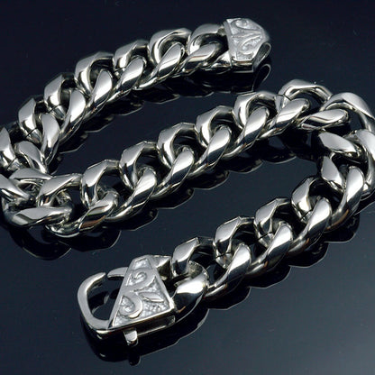 Bracciale punk rock titanio acciaio