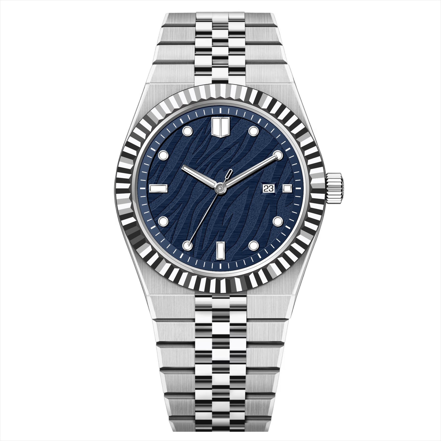 Orologio con cinturino in acciaio d'affari di lusso