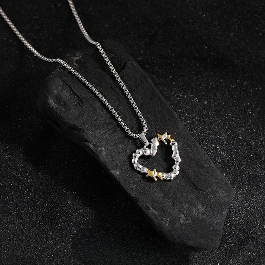 Collana cuore irregolare hip hop