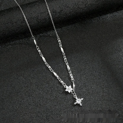 Collana fiocco di neve in titanio