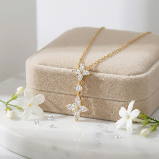 Collana argento fiore